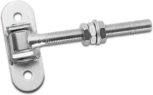 SO-TECH Verstellbares Torscharnier als Anschraub-Bandgelenk in Chrom, Farbe: Silber, M16 x 190 mm - Bild 1