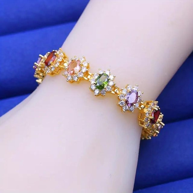 PAITKYS Armband, vergoldet, bunt, Zirkonia, Damen - Bild 1