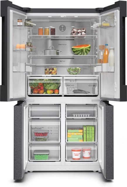 Bosch KFN96AXEA French Door Kühl-Gefrierkombination in Schwarz Edelstahl mit No Frost und Zero Degree Zone - Bild 1