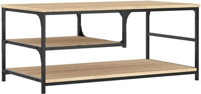 vidaXL Couchtisch Sonoma-Eiche in Braun aus Holzwerkstoff und Metall, B/T/H: 90 x 49 x 40 cm - Bild 1