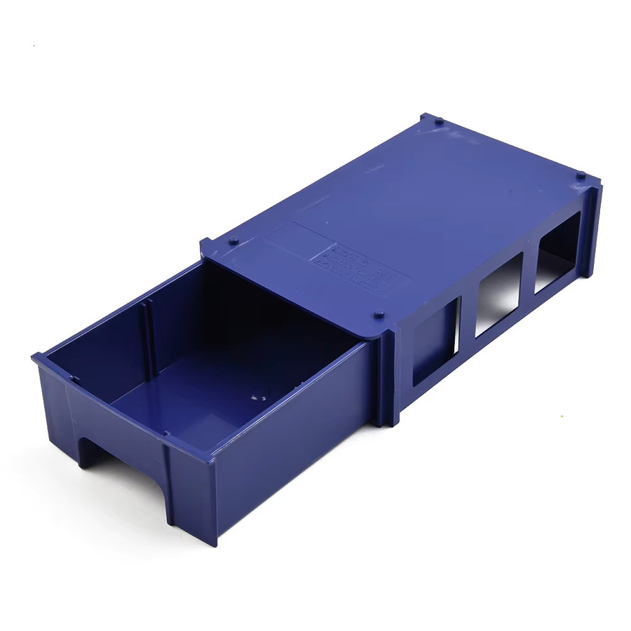 Stapelbare Kunststoff Hardware-Teile Lagerbox für Schrauben und Werkzeug Organizer in Transparent und Blau - Bild 4