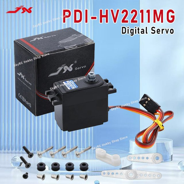 JX Servo PDI-HV2211MG Mini-Digitalservo, Metallgetriebe, JR-Stecker kompatibel, für RC-Modelle - Bild 1