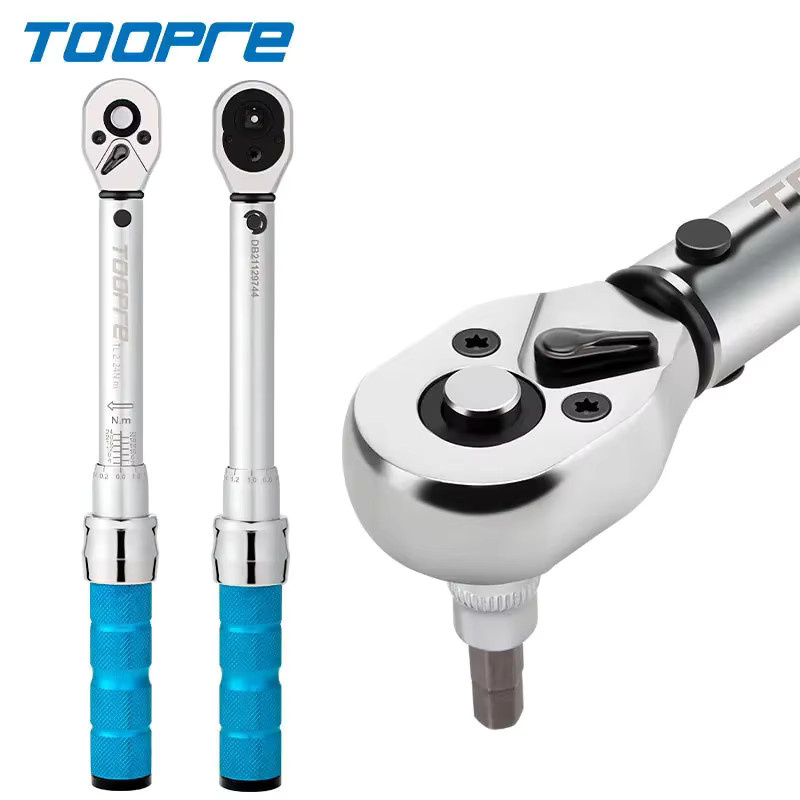 TOOPRE Fahrrad-Drehmomentschlüssel-Set 15-teilig in Silber, 1/4 Zoll, 2-24 Nm, inklusive Ratschenschlüssel, Torx- und Inbusschlüssel sowie Aufbewahrungsbox für deine Fahrrad-Wartung und Reparatur - Bild 3