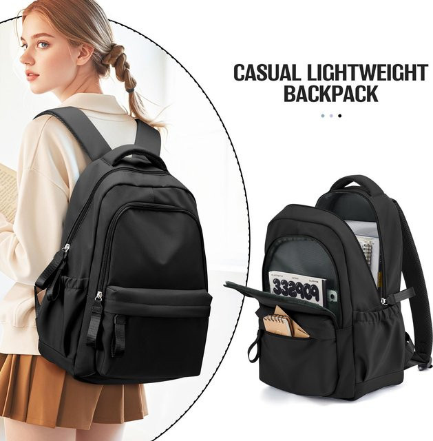 Weft Schulrucksack für Männer, Frauen und Jugendliche in Schwarz - Bild 1