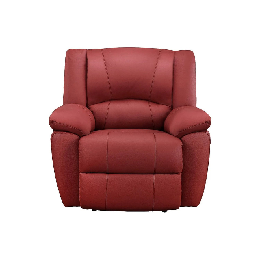 Vente-unique Relaxsessel Aroma in Rot aus Leder mit Armlehnen, Höhe: 102 cm - Bild 2