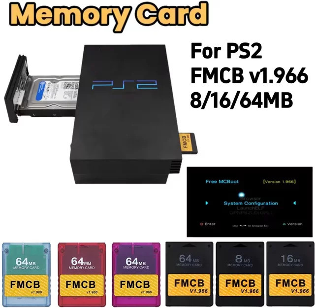 McBoot Speicherkarte für Sony PlayStation 2 FMCB Memory Card in Schwarz - Bild 1