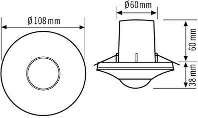 ESYLUX Decken-Bewegungsmelder EP10055539 in Weiß mit IP20 Schutzart - Bild 1