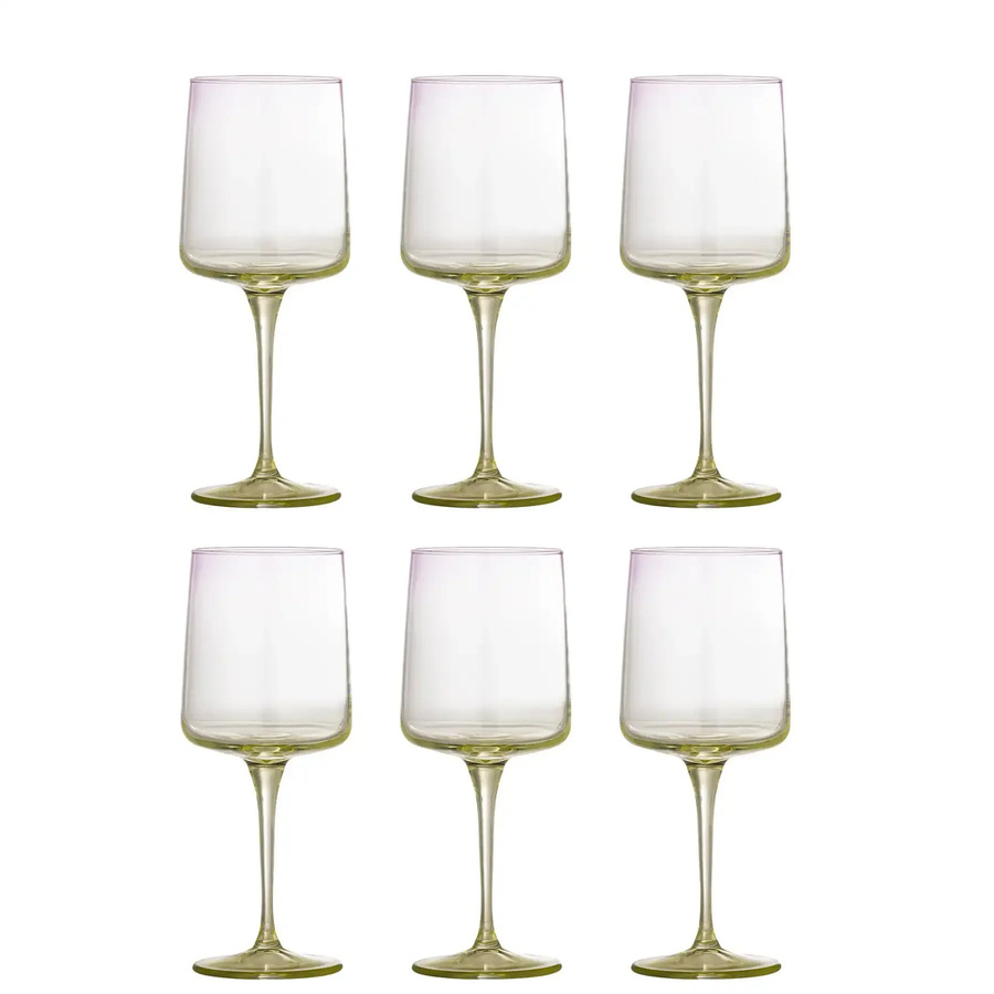 Bloomingville Luciana Weingläser aus Glas, Violett, 6 Stück - Bild 1