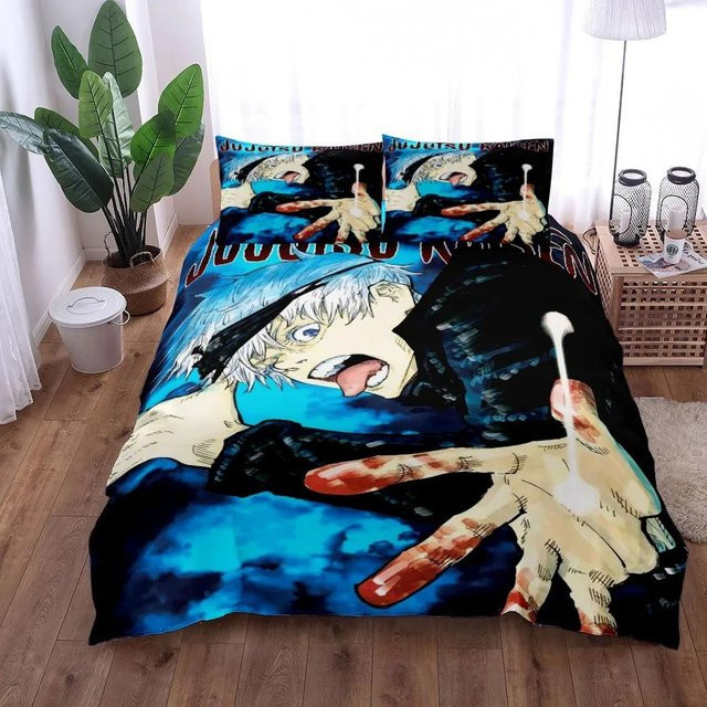 Jujutsu Kaisen Satoru Gojo Bettwäsche-Set aus Mikrofaser, Blau, B/H: 150 x 200 cm - Bild 1