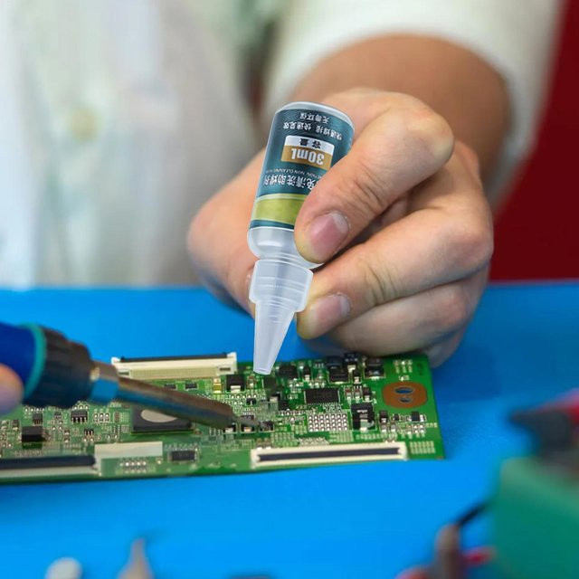 Lötflussmittel Kontakt-Flüssigkeit transparent für Aluminium, Kupfer und Elektronik, 30 ml - Bild 1