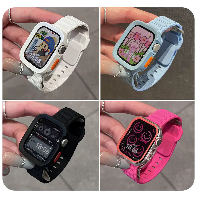 Uhrenarmband Silikon, Weiß, Unisex - Bild 5