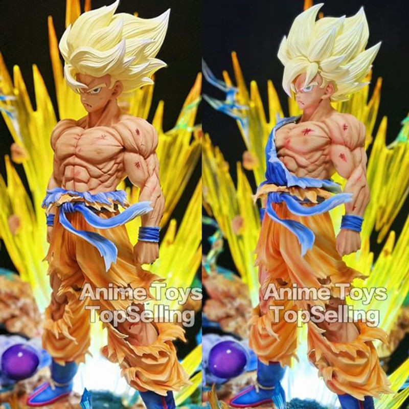 Bandai Dragon Ball Z Anime Figur Goku Super Saiyan PVC Modell, mehrfarbig, Höhe: 28 cm - Bild 1