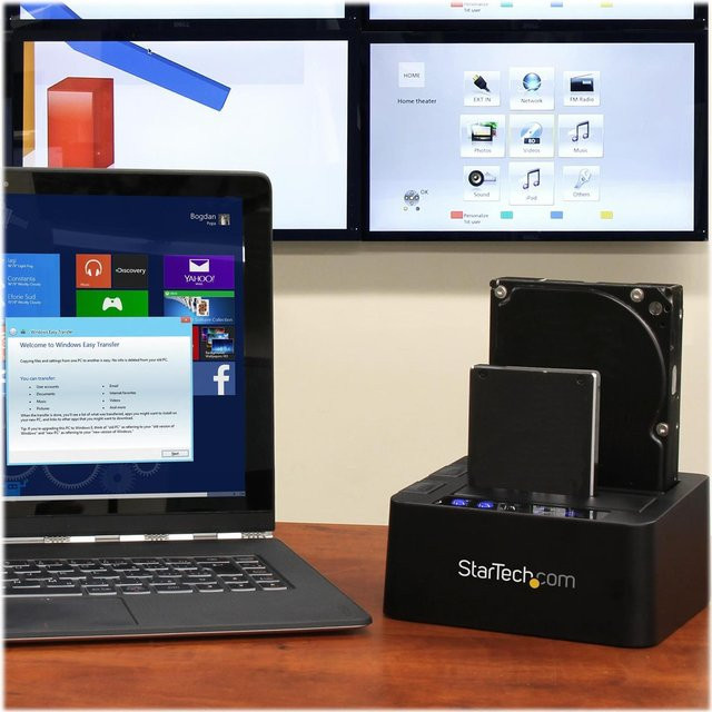 StarTech.com USB 3.1 Duplizierer Dockingstation für 2.5 und 3.5 Zoll SATA SSD und HDD Laufwerke in Schwarz - Bild 1