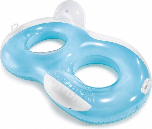 Intex Double Pillow-Back Lounge Schwimmring Zweisitzer Blau B: 198 cm, T: 117 cm - Bild 1
