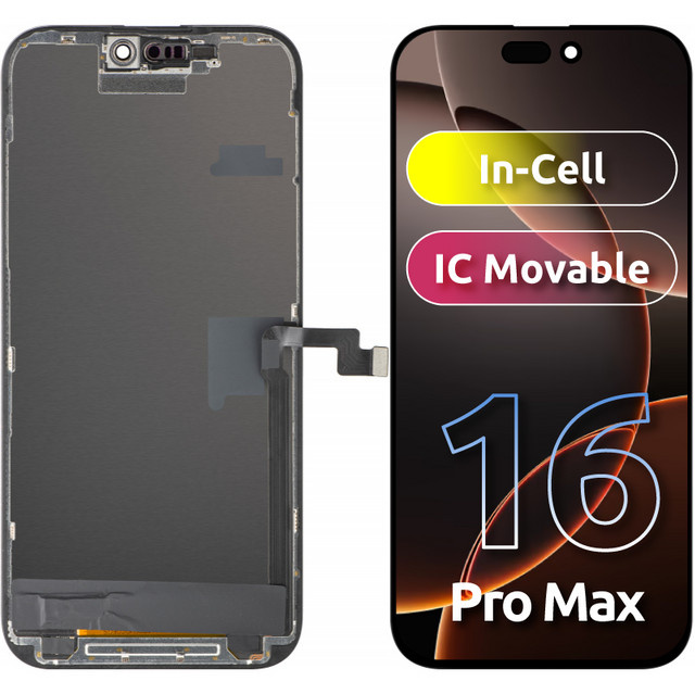 ZY Display mit Touchscreen für Apple iPhone 16 Pro Max, LCD In-Cell IC Movable Version, Schwarz - Bild 1