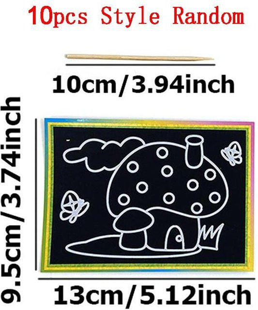 Yiran bag Kinder Kratzmalerei DIY Malset, Schwarz, ab 3 Jahre - Bild 1