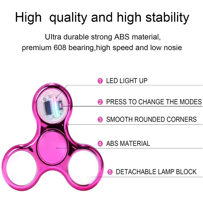 hairun Fidget Spinner, leuchtend, pink - Bild 2