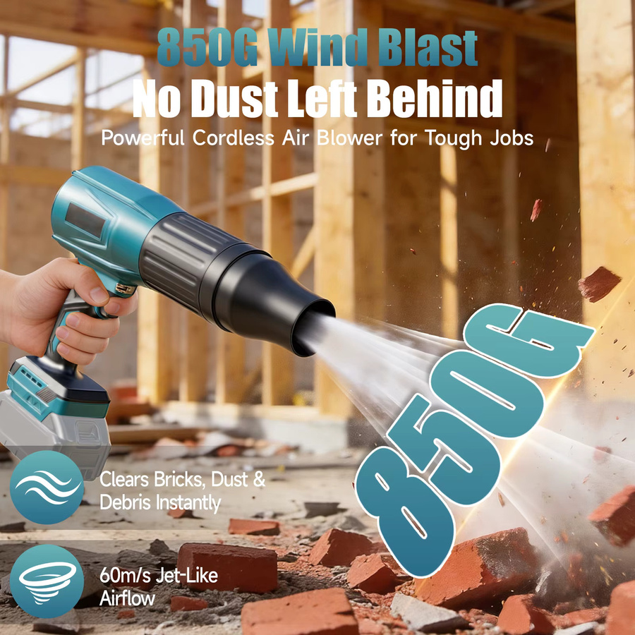 Makita Bürstenloser Elektrischer Kabelloser Luftgebläse Turbo-Ventilator Staubbläser für 18V Akku - Bild 5