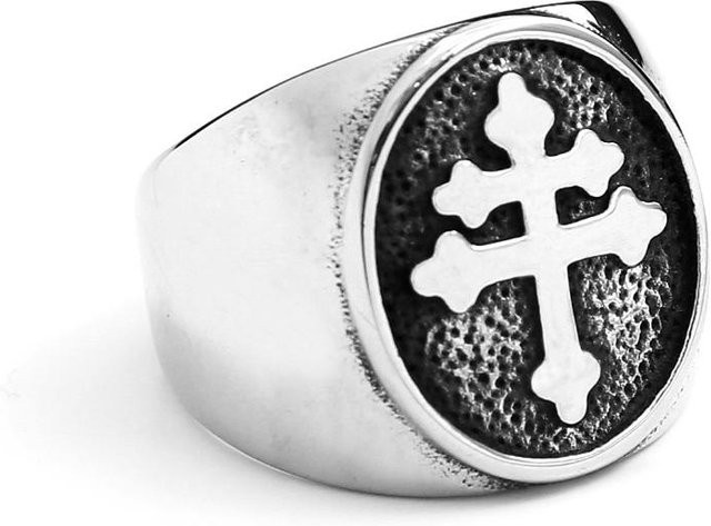 Yiran Jewelry Siegelring Lorraine-Kreuz, Edelstahl, Herren - Bild 1
