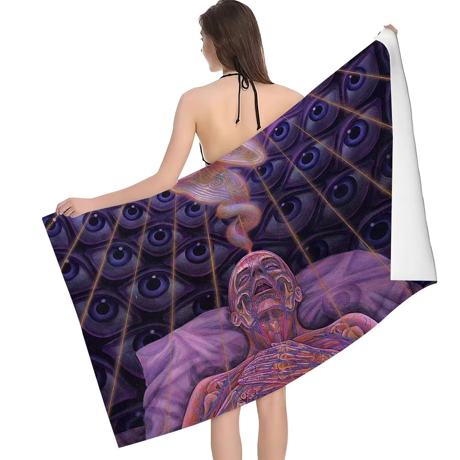Art Alex Grey Trippy Psychedelic Handtuch, saugfähiges und schnell trocknendes Strandtuch für Damen und Herren - Bild 6