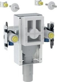 Geberit Waschtisch-Set GIS barrierefrei in Weiß mit UP-Siphon für Standarmaturen und Schalldämmung - Bild 1