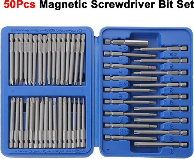 KKMOON 50-teiliges Schraubendreher Bit Set mit extra langen magnetischen Bits für Sicherheit und Präzision - Bild 1