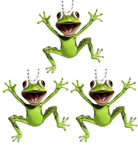 Anhänger 2D Acryl Frosch, Perlenkette, Unisex - Bild 1