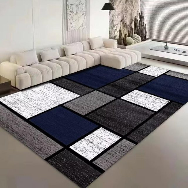 Karpetti Flanellteppich mit geometrischem Design, rutschfest und waschbar, Mehrfarbig, B/T: 140 x 200 cm - Bild 1