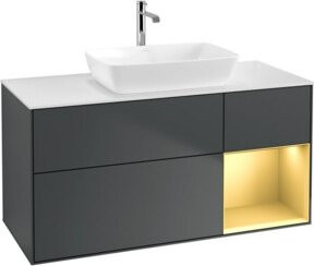 V&B Waschtischunterschrank Finion in Blau und Grau, lackiert, Breite: 120 cm, Tiefe: 50,1 cm, Höhe: 50,1 cm - Bild 1