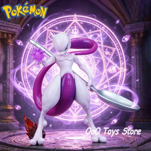 Bandai Pokemon Mewtwo Actionfigur aus PVC in Weiß und Lila, Höhe: 12 cm - Bild 1