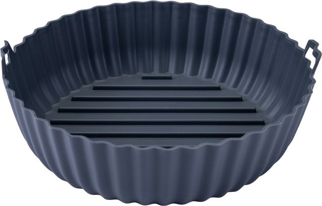 Fackelmann Silikonform für Heißluftfritteuse, rund, grau, Durchmesser: 19 cm - Bild 1