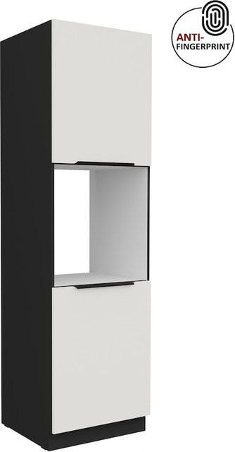 Küchen Hochschrank ARIA Weiß ultra matt Anti Fingerprint Breite: 60 cm - Bild 1