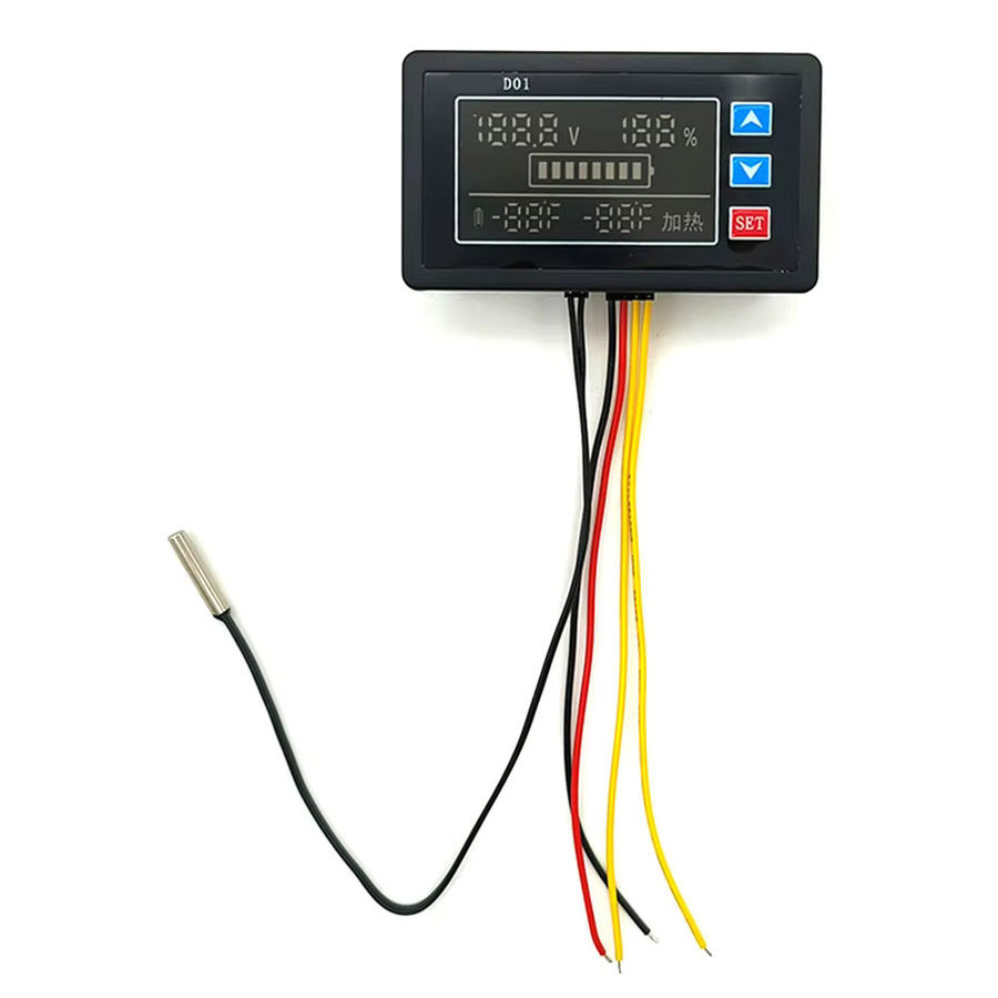 Voktta Digitaler Marine Batterie Kapazität Monitor mit LCD Display und Temperaturanzeige, DC 9V-100V, Schwarz - Bild 4