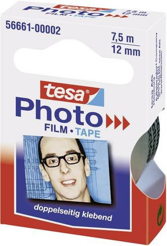 tesa Photo Klebefilm Ersatzrolle beidseitig klebend transparent Länge: 7,5 m, Breite: 12 mm - Bild 1