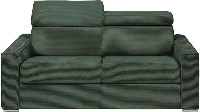 Vente-unique Schlafsofa Vizir in Grün mit Polsterung und modernem Design, Breite: 196 cm - Bild 1