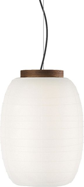 B.Lux Misko S35 Pendelleuchte in Walnuss mit Glas und Metall, dimmbar und mit E27 Fassung - Bild 1
