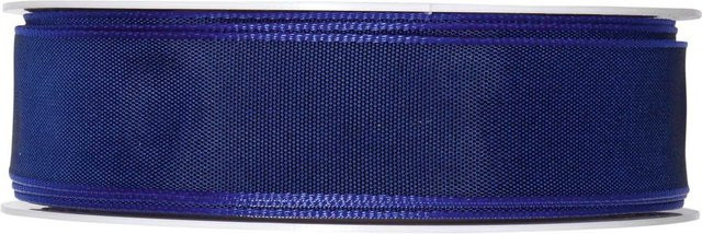 Halbach Drahtkantenband Acetat Dunkelblau Breite: 2,5 cm, Länge: 5 m - Bild 1