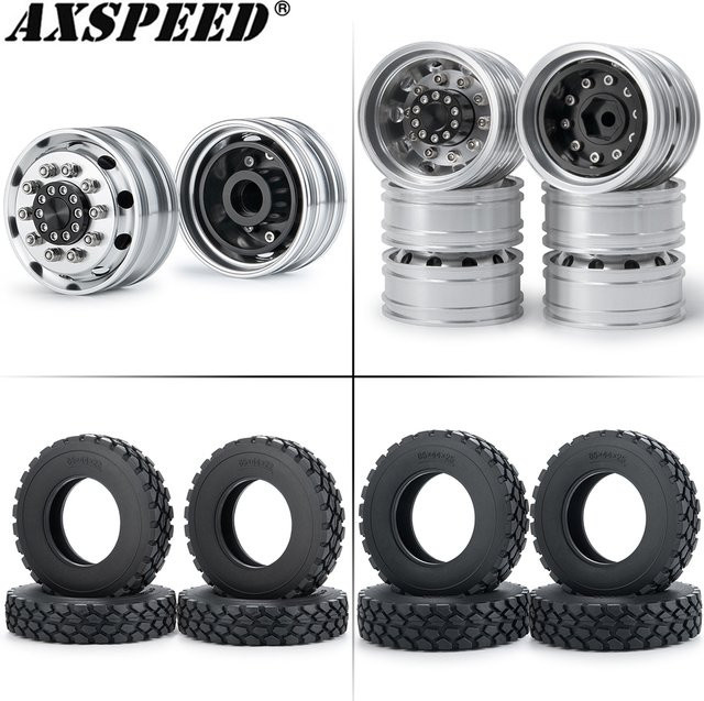Axspeed RC Autoreifen, Gummireifen mit Schaumstoff, für Tamiya LKW - Bild 1