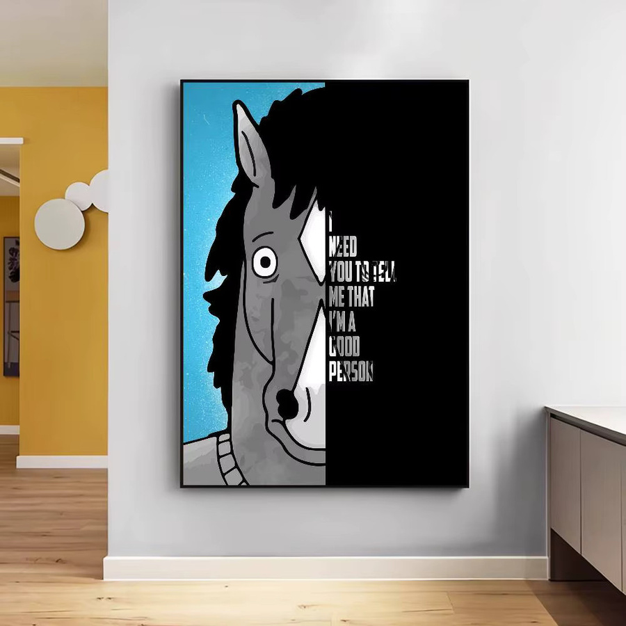 Vintage Anime Poster B-BoJack H-Horsemans Klassik für dein Zuhause, Mehrfarbig, Papier, 30 x 30 cm - Bild 4