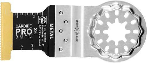 Fein E-Cut Carbide Pro Tauchsägeblatt Set für Starlock Multitools, 3 Stück, Silber, Durchmesser: 32 mm, Breite: 40 mm - Bild 1