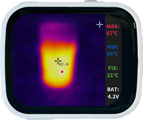 Huo Guang Shu Tragbares Taschen-Wärmebildthermometer in Weiß - Bild 1