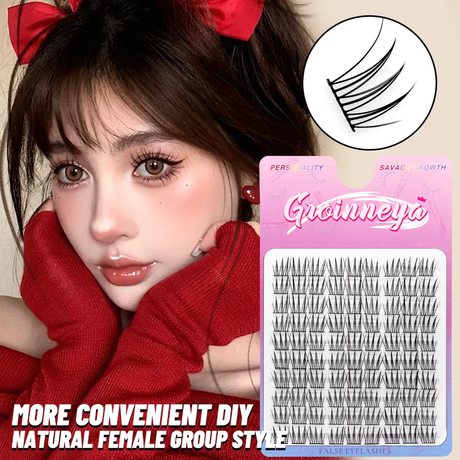 GROINNEYA Cluster-Wimpern, natürliche Wimpernverlängerung, Unisex - Bild 6