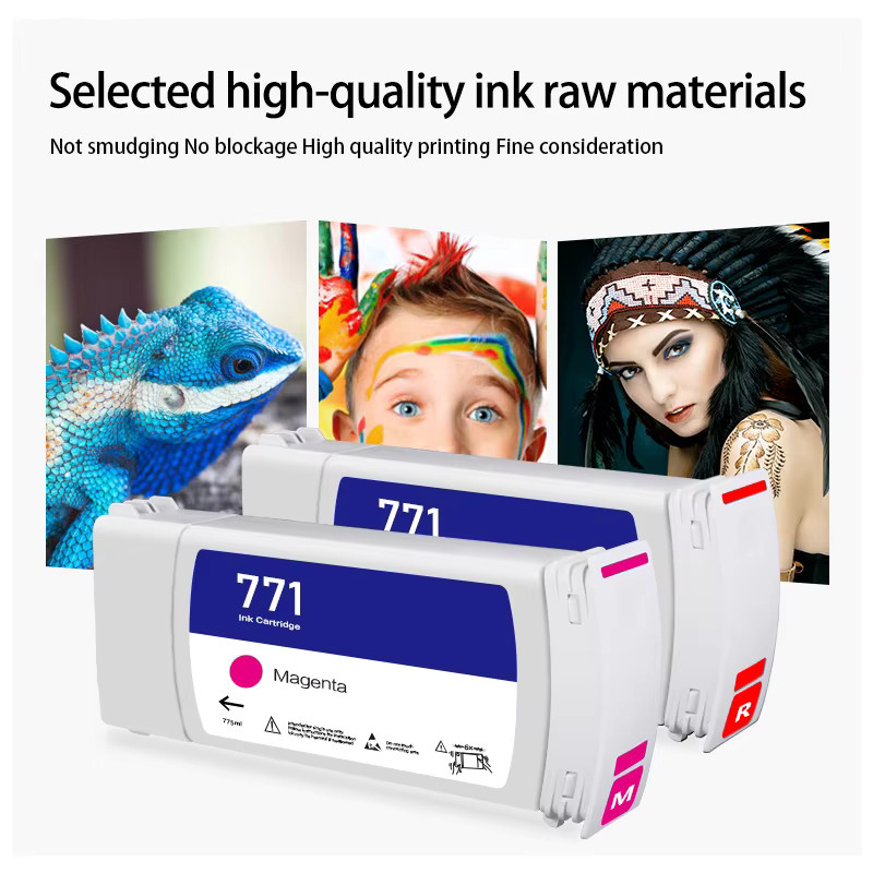 HP 771 Tintenpatrone mit Chip für HP Designjet Z6200 Z6600 Z6800 in Schwarz und Grau - Bild 2