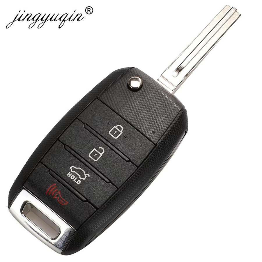 Jingyuqin 10er Set Flip Remote Key Case Shell für Kia K2 K3 K4 K5 Ceed Rio Carens Cerato Sportage Optima Forte Soul Sorento in Schwarz - Bild 2