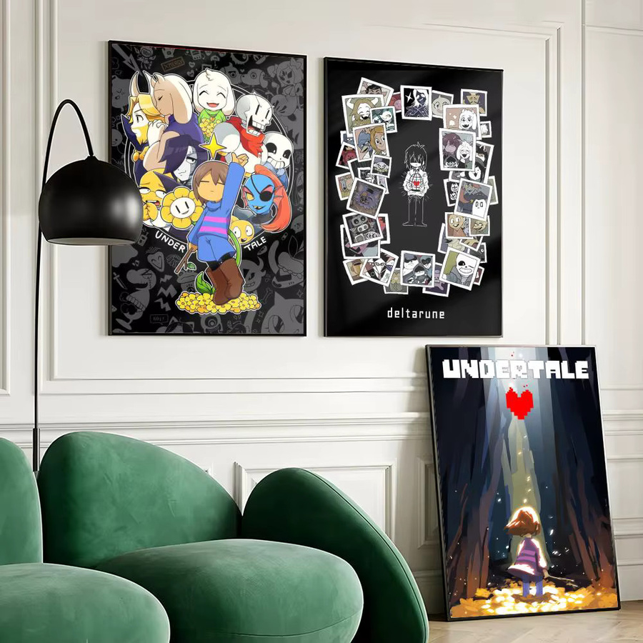 Hot Pixel Games Undertale Wandaufkleber, wasserfester und selbstklebender Poster-Wandsticker in Schwarz und Multicolour, B: 20,0 cm, H: 15,0 cm - Bild 3