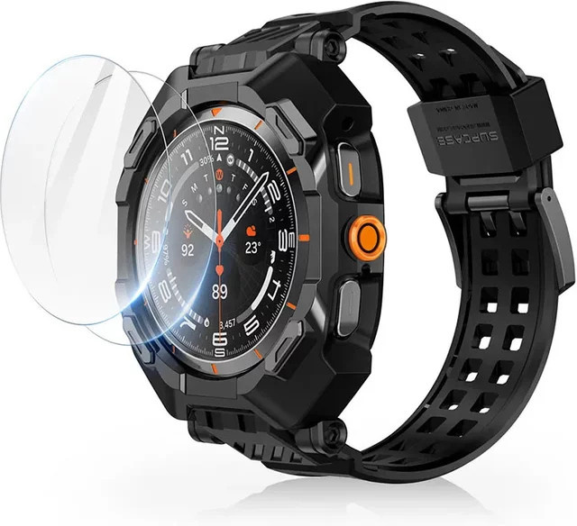 Supcase Schutzhülle für Samsung Galaxy Watch Ultra 47mm, Silikon, Schwarz - Bild 1