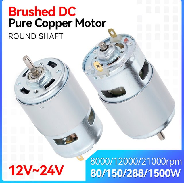 KingHui 775 DC Spindelmotor mit Doppelkugellager, 12V-24V, 150W/288W, 12000RPM, Silber - Bild 1