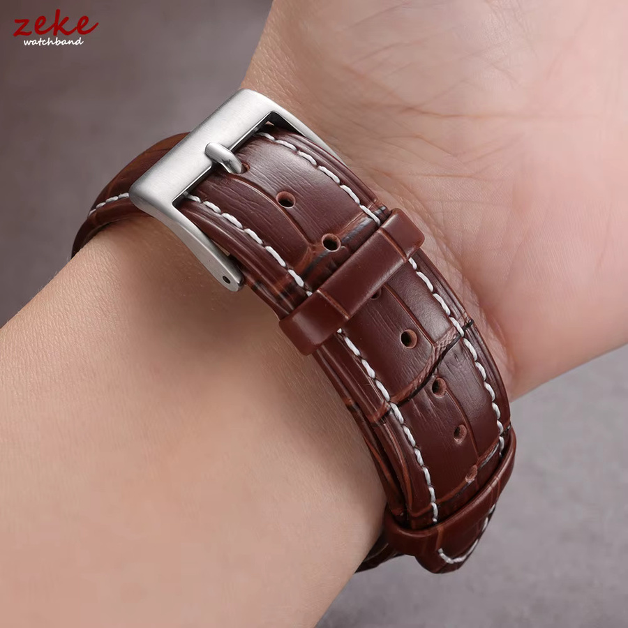 crazyband Uhrenarmband Leder, Silber, Unisex - Bild 4
