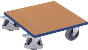 VARIOfit Kistenroller mit MDF-Boden in Blau und Multicolour aus Stahl - Bild 1