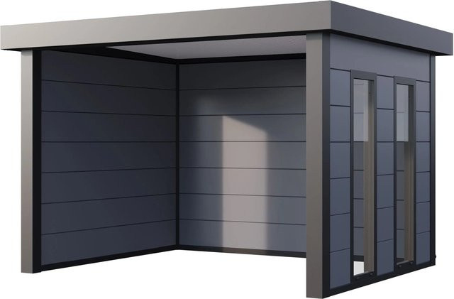 Telluria Pavillon Singolo mit Fenster in Grau, B/T: 358 x 298 cm, Höhe: 265 cm - Bild 1